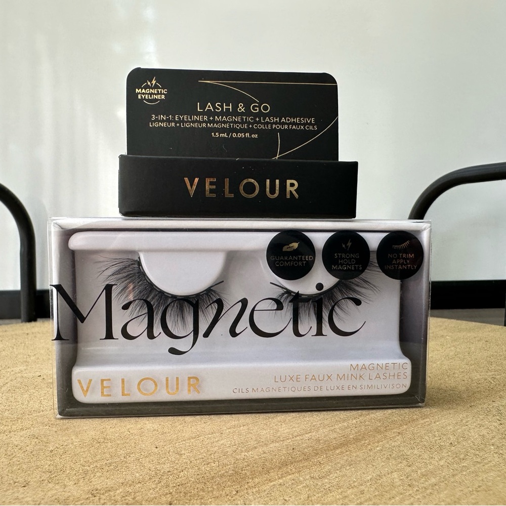 Velour Magnetic False Lashes with Glue